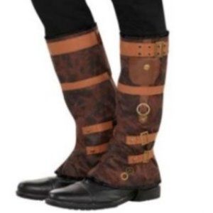 Steampunk buckle Knee High Spats Boot Tops